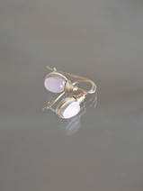 earrings Wire mini rose quartz