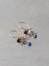 earrings Dancer labradorite, brown crystal
