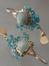 earrings Goddess aquamarine